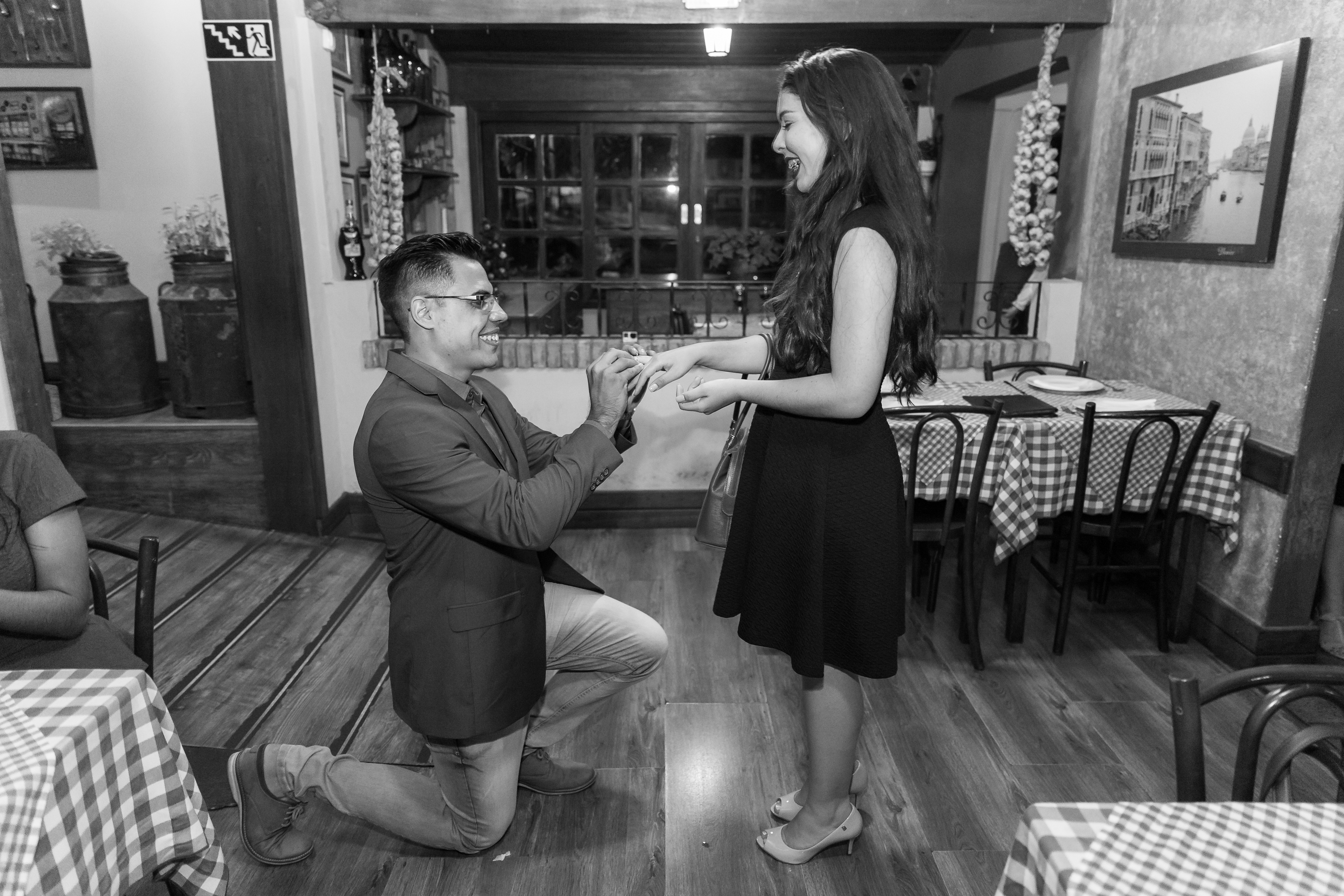 Hiago e Isabela, momento do pedido